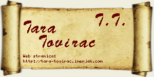 Tara Tovirac vizit kartica